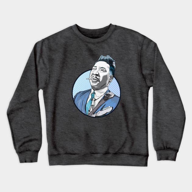 Muddy Waters in blue monochrome Crewneck Sweatshirt by FanboyMuseum